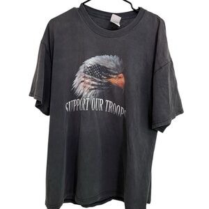 Support Our Troops Y2K Eagle Graphic Tee XL